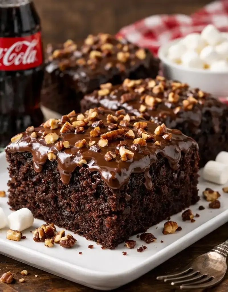 Southern-style chocolate cake prepared dish