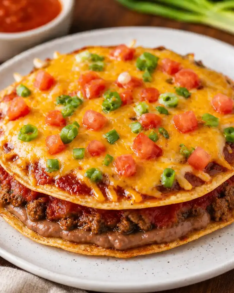 Copycat Mexican Pizza prepared dish