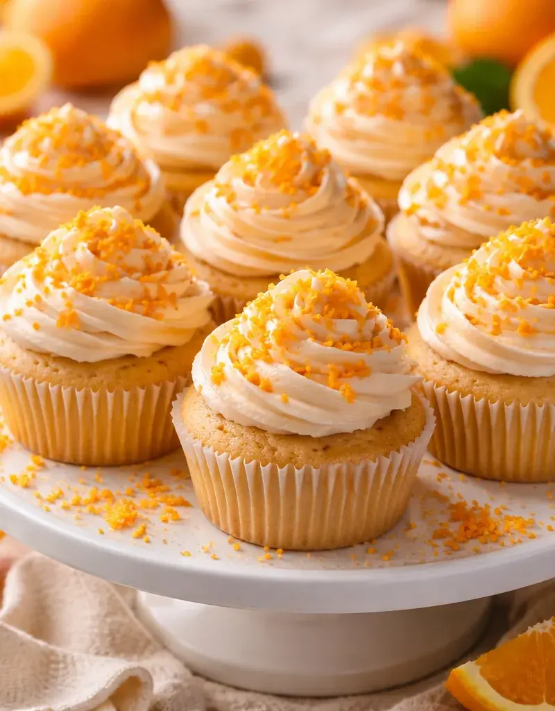Tangerine Cupcakes prepared dish