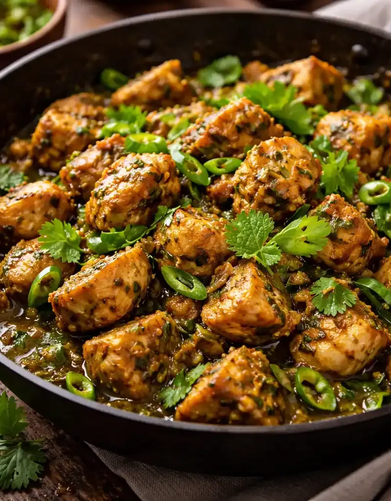 Spicy Indian Herb Chicken prepared dish