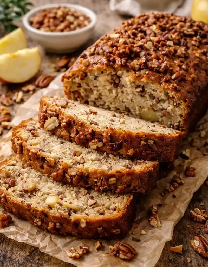 Apple Pecan Quick Bread prepared dish
