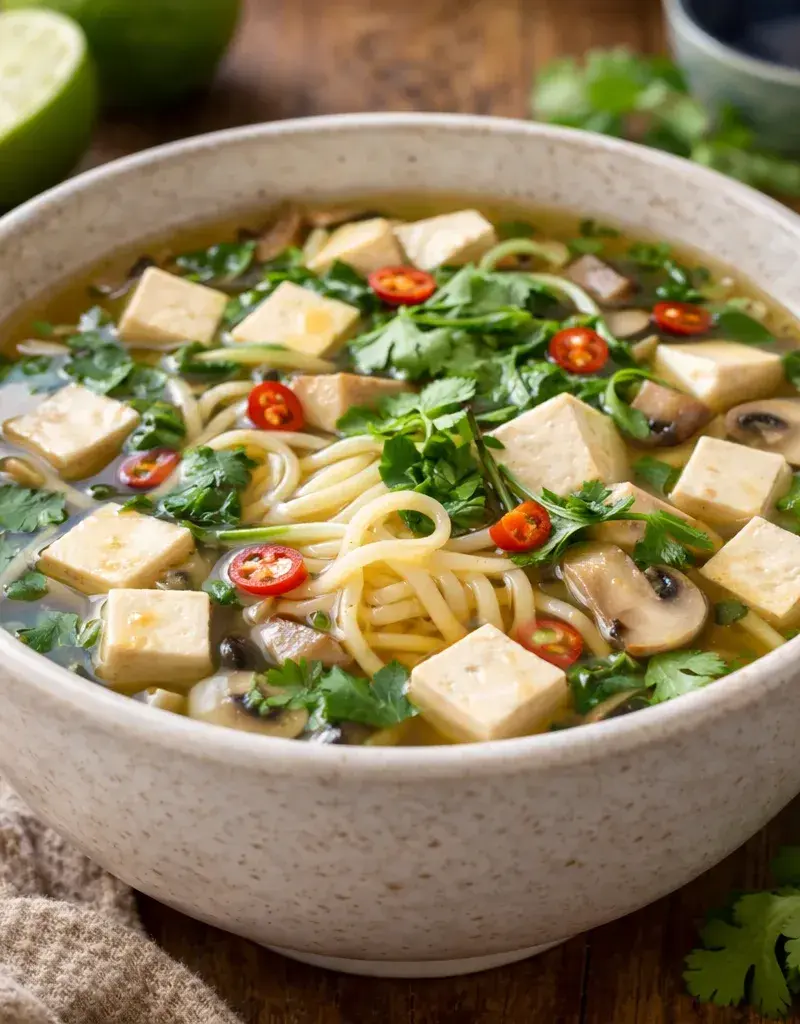 Healthy Tofu Broth prepared dish