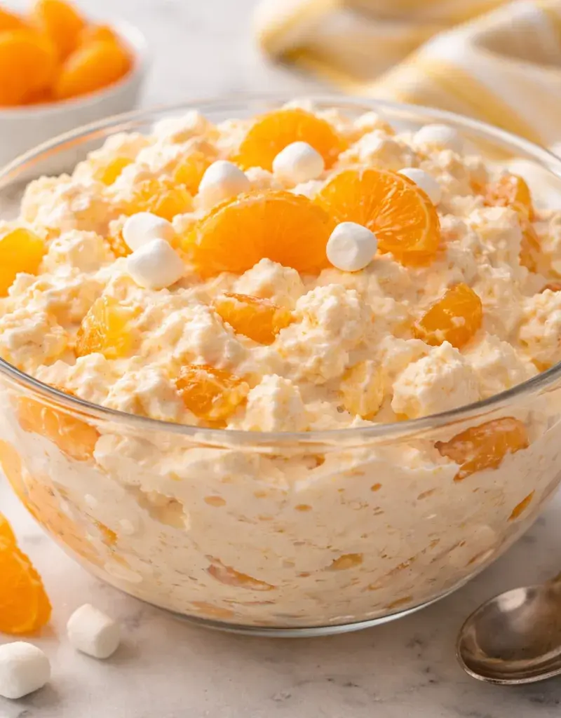 Orange Fluff Salad prepared dish