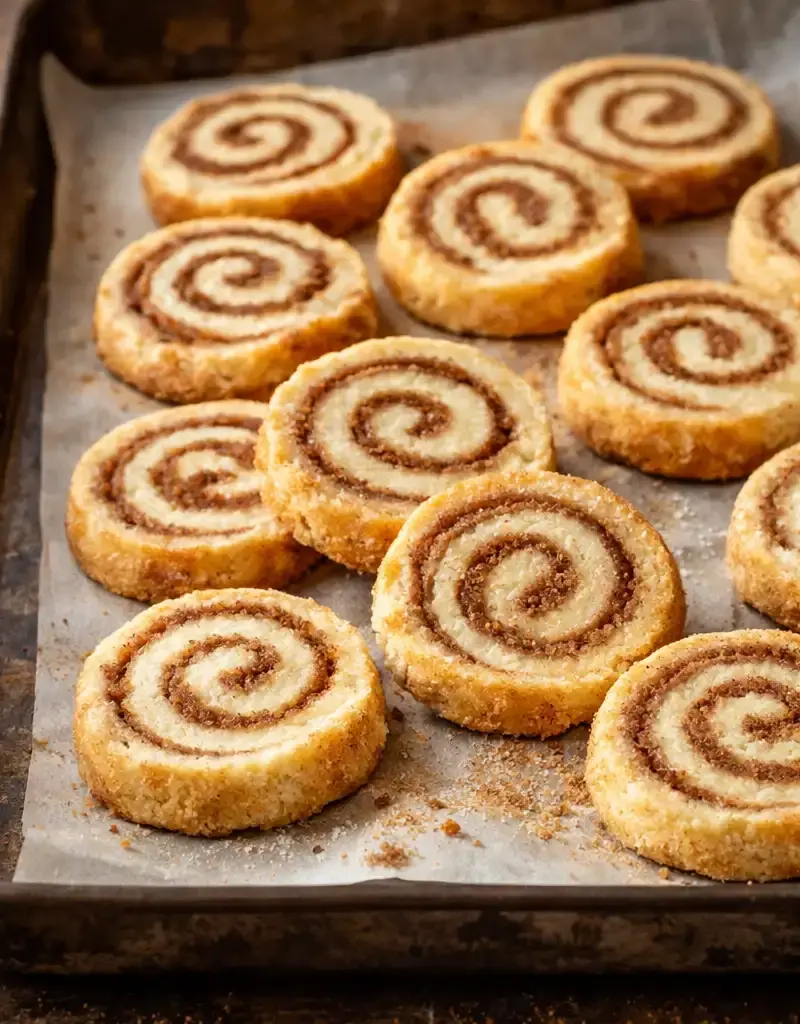 Snickerdoodle Pinwheel Cookies prepared dish