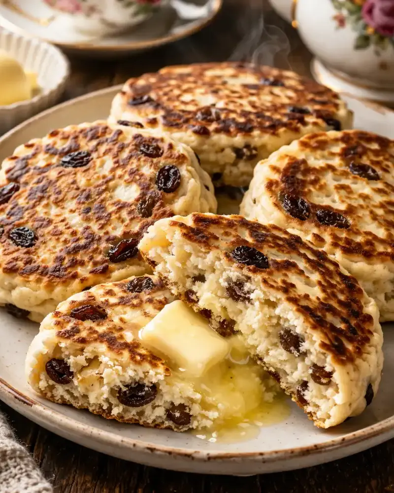 Singin’ Hinnies (Northumbrian Griddle Cakes) prepared dish