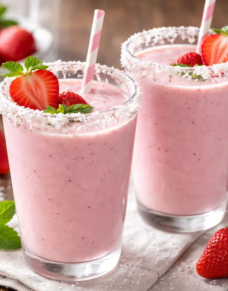 Strawberry Yogurt Summer Drink prepared dish