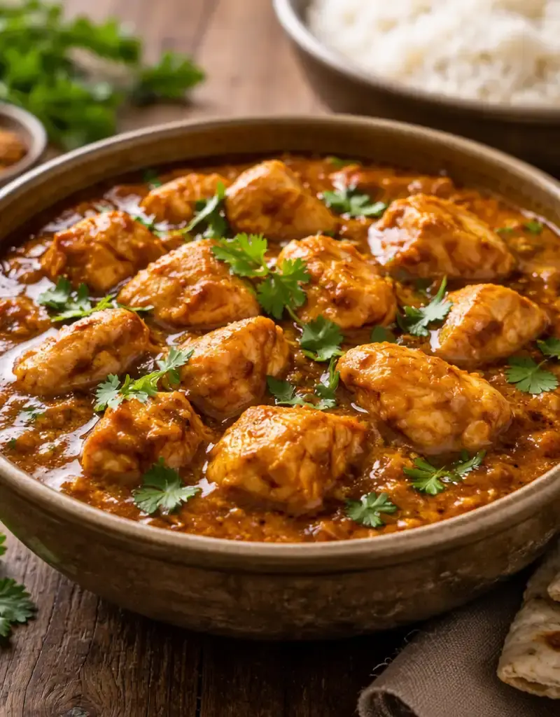 Authentic Indian Chicken Curry prepared dish