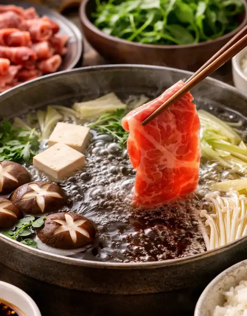 Shabu Shabu prepared dish