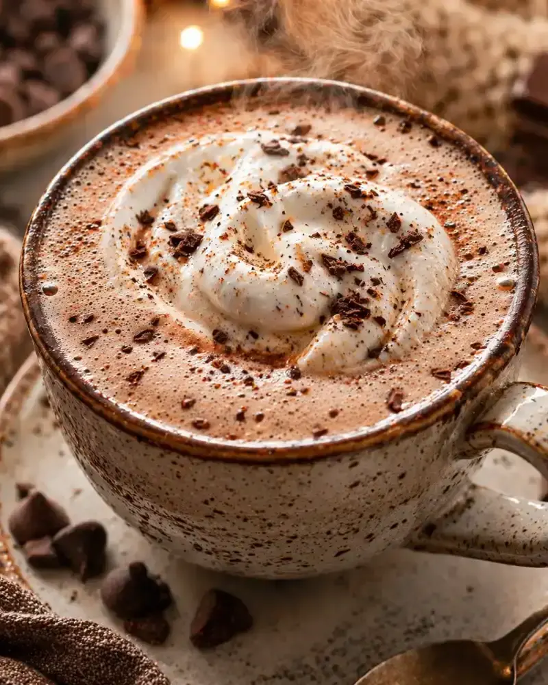Fluffy Marshmallow Hot Chocolate prepared dish