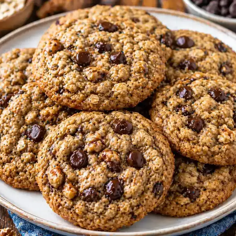 Oatmeal Chocolate Chip Cookies prepared dish