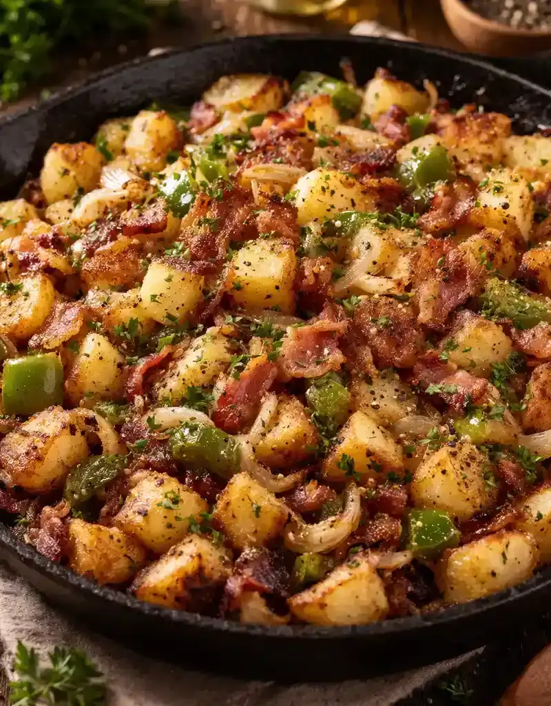 German Potato Mush Skillet prepared dish