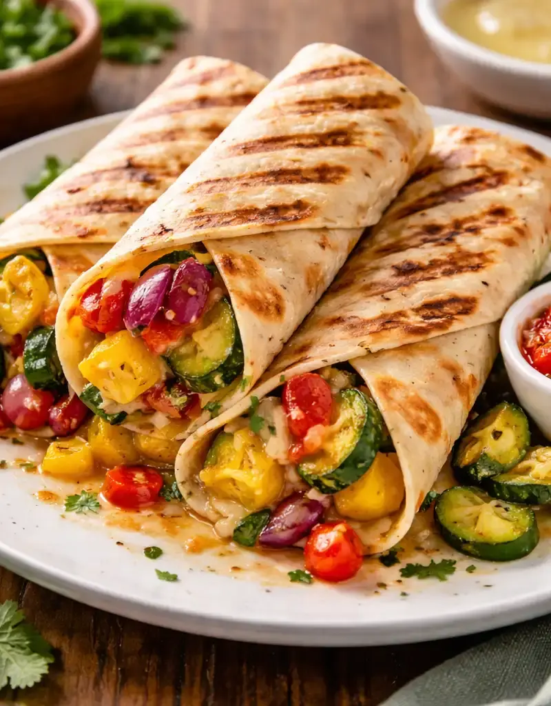 Grilled Vegetable Tortillas prepared dish
