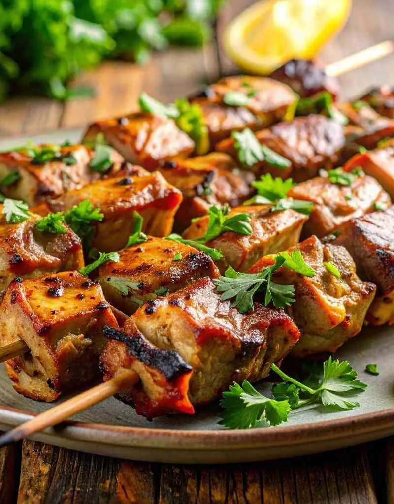 Chicken Souvlaki prepared dish