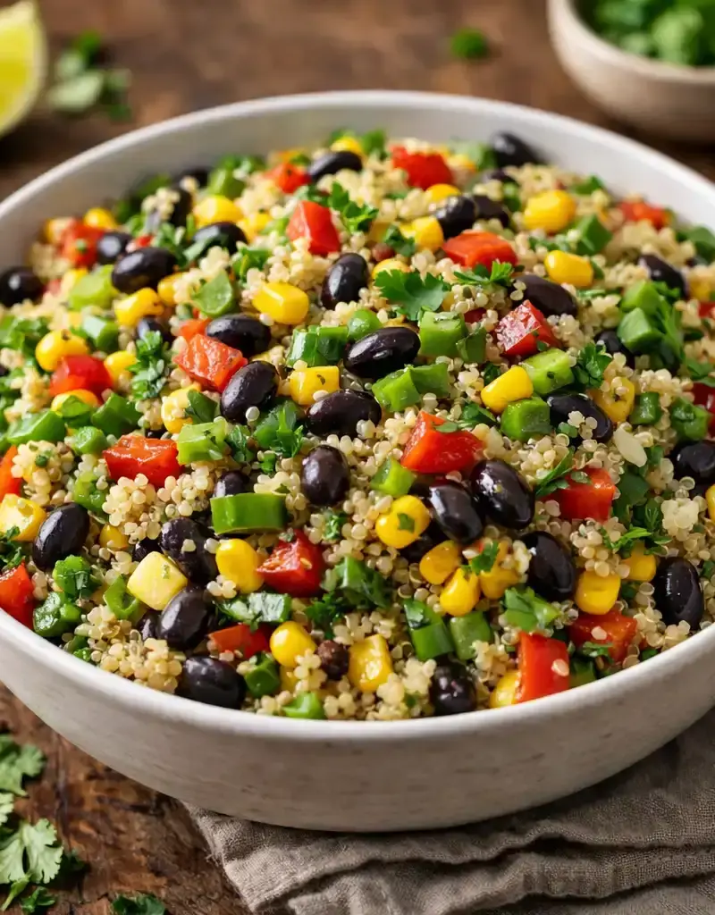Quinoa and Black Bean Salad prepared dish