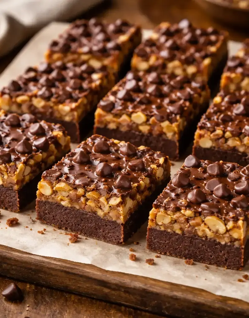 Nutty Chocolate Squares prepared dish