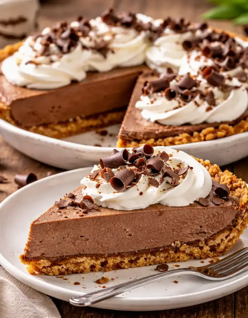German Chocolate Cheese Pie prepared dish