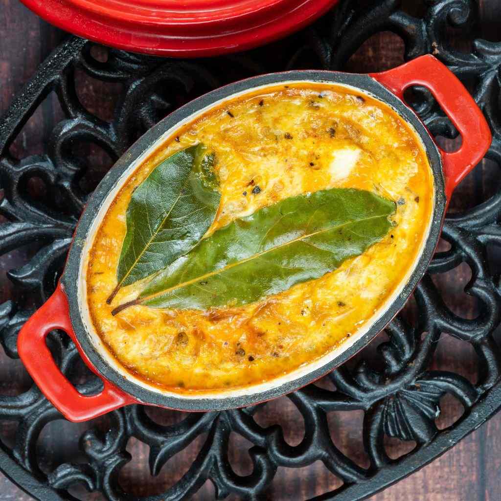 South African Bobotie prepared dish