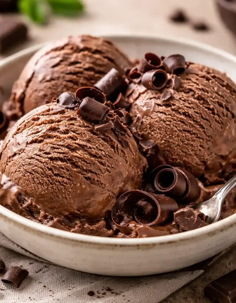 Classic Chocolate Ice Cream prepared dish