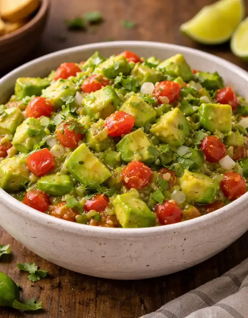 Chunky Guacamole prepared dish