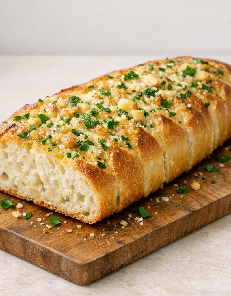 Roasted Garlic French Bread prepared dish