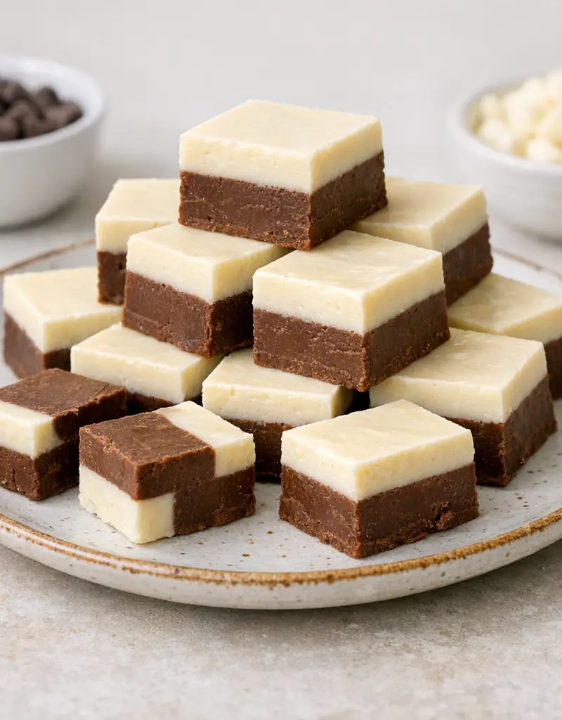 Layered Chocolate Fudge prepared dish