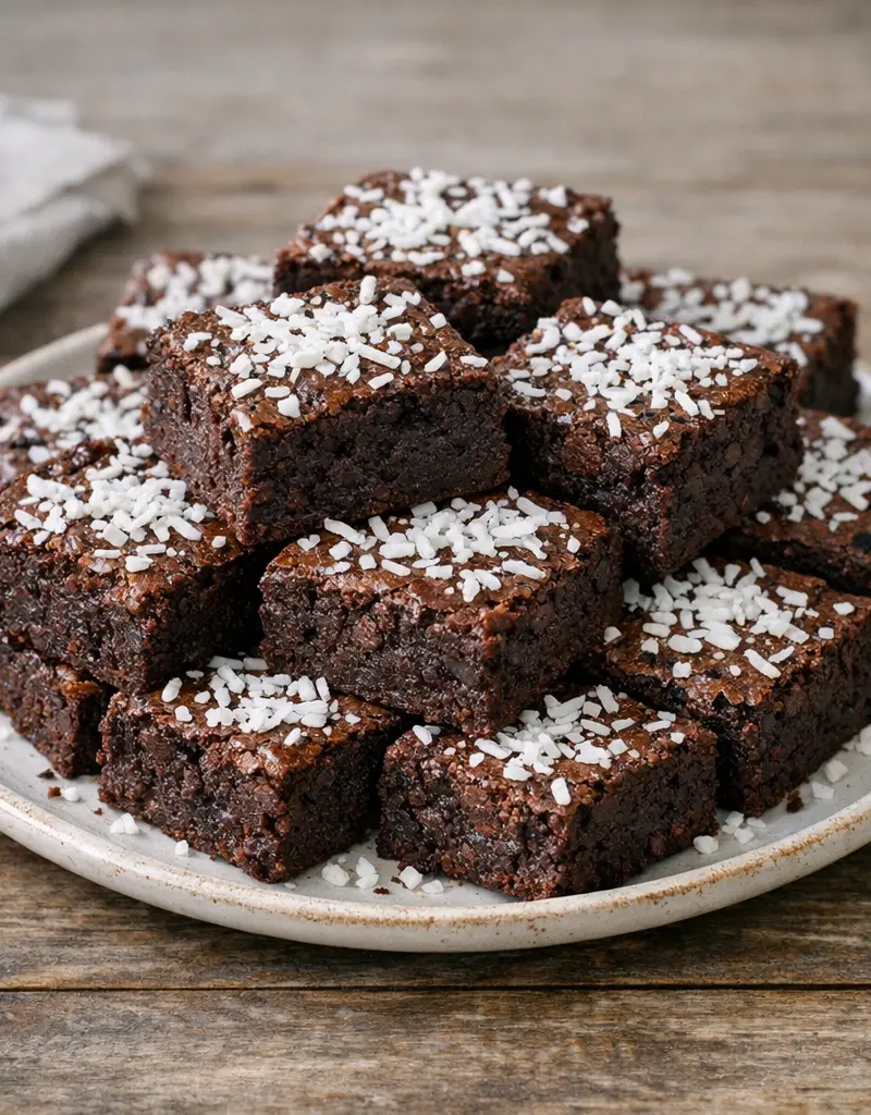 Coconut Chocolate Brownies prepared dish