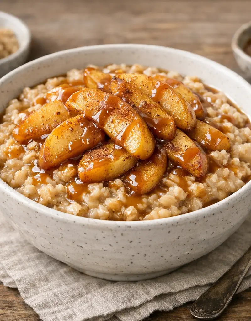 Caramel Oatmeal With Apples prepared dish