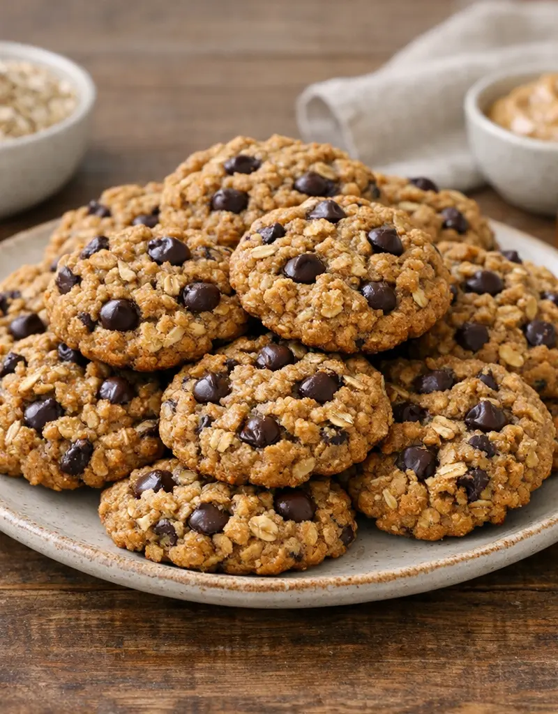 High Protein Oatmeal Cookies prepared dish