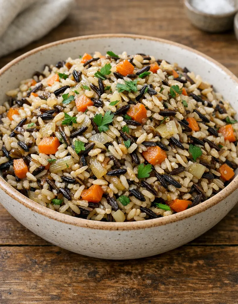 Herbed Wild Rice Pilaf prepared dish