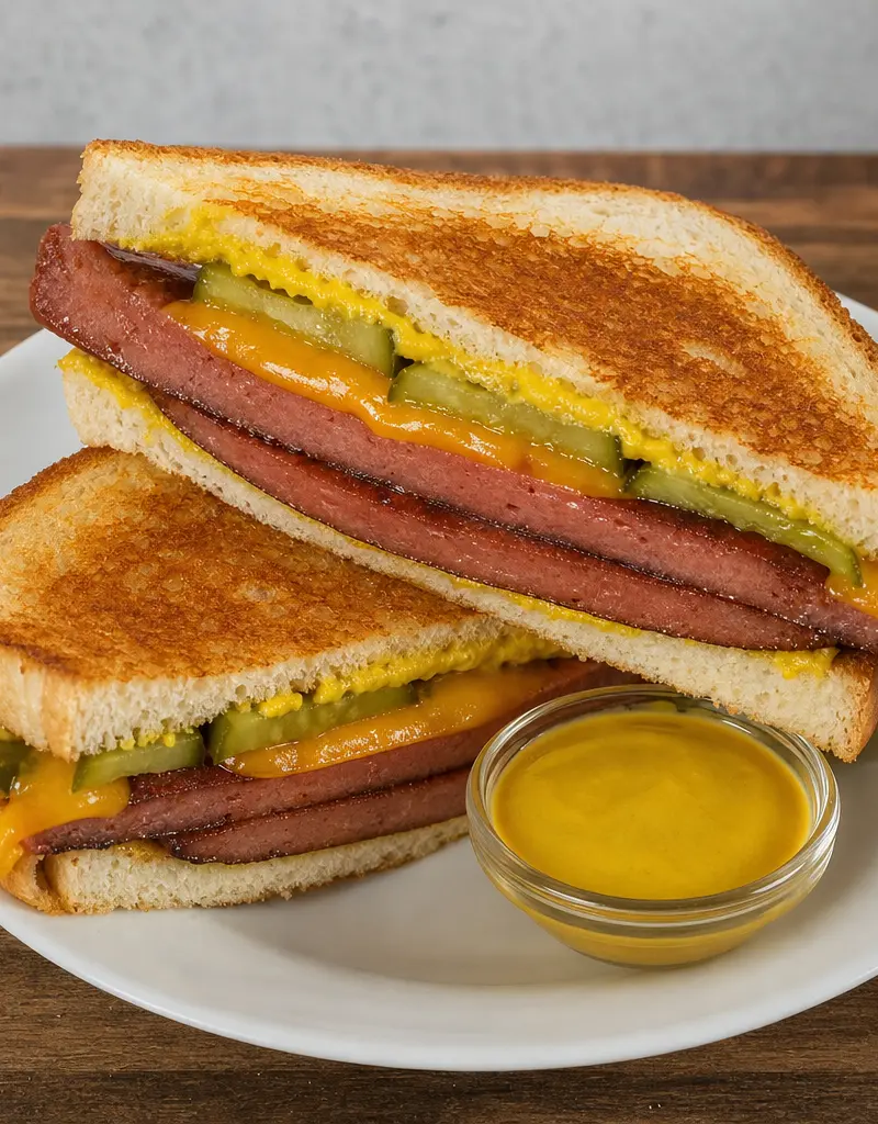 Southern Fried Bologna Sandwiches prepared dish