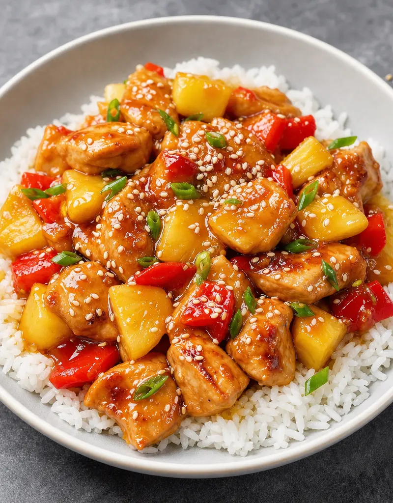 Honey Pineapple Chicken Stir-fry prepared dish