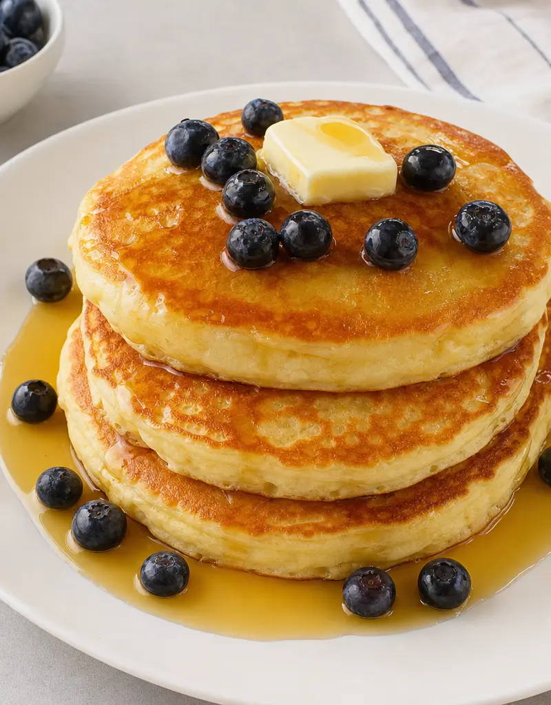 Fluffy Yogurt Pancakes prepared dish