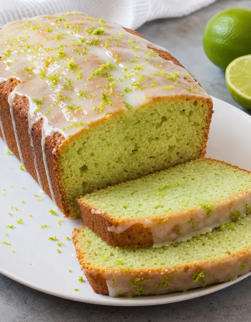Avocado Lime Loaf Cake prepared dish