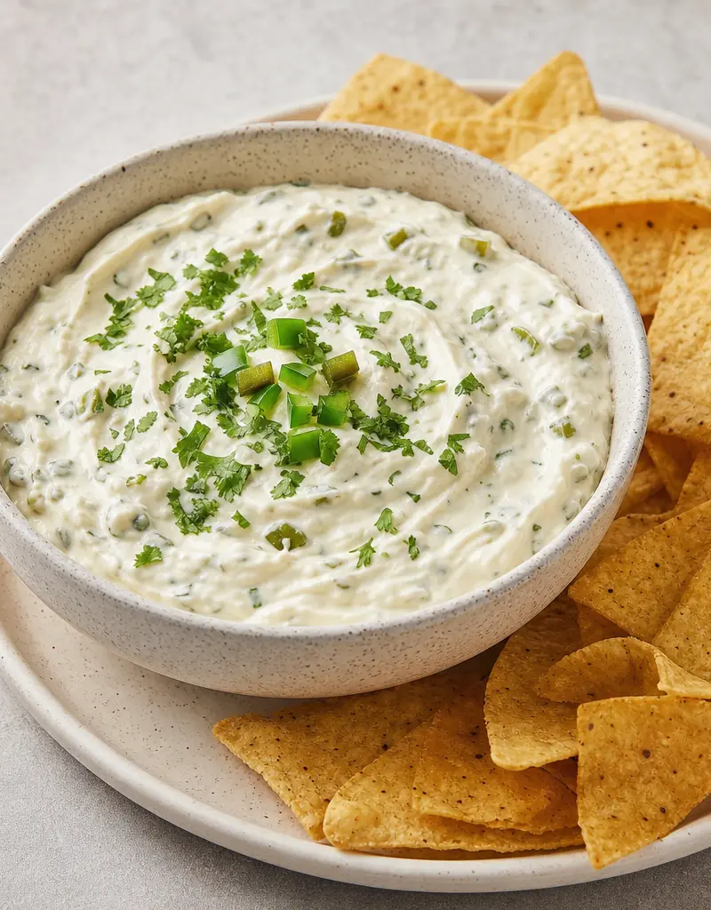 Creamy Jalapeño Dip prepared dish