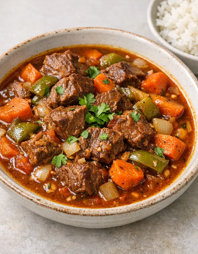 Cuban Beef Stew prepared dish