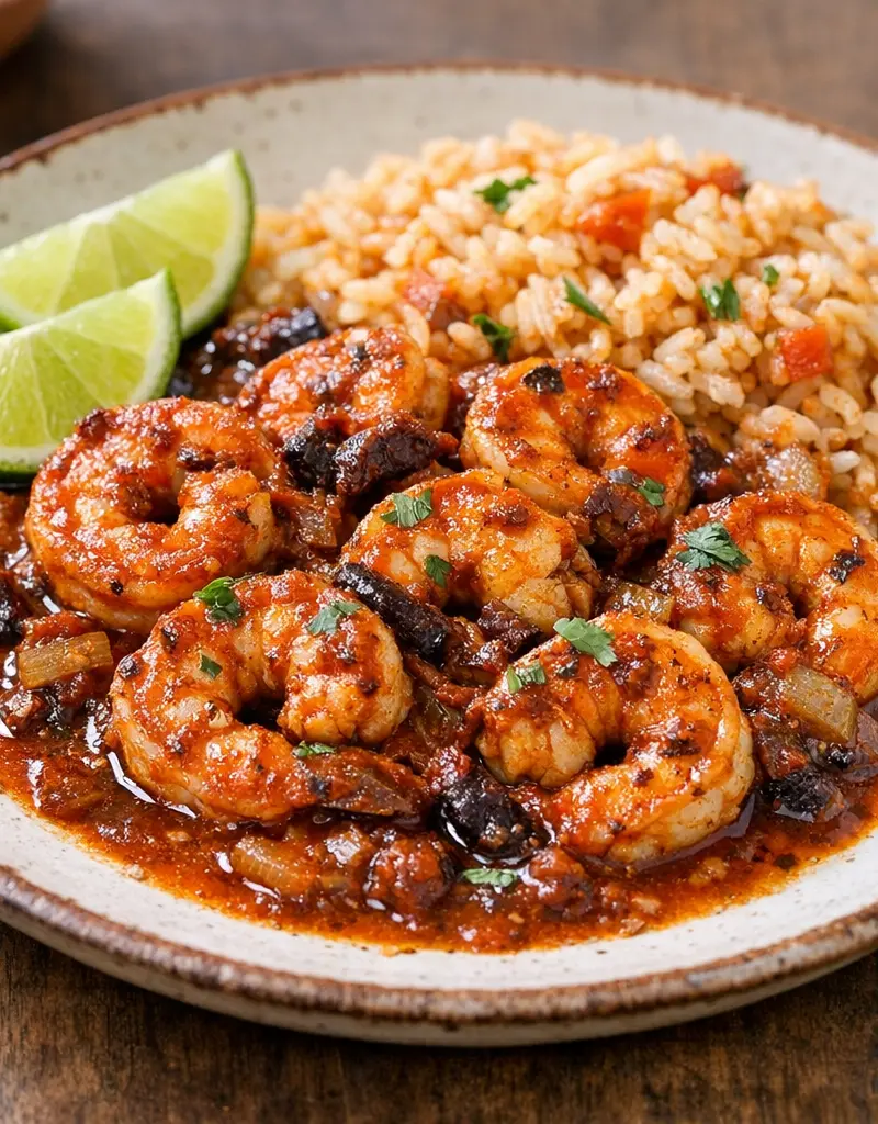 Shrimp In Chipotle Sauce prepared dish