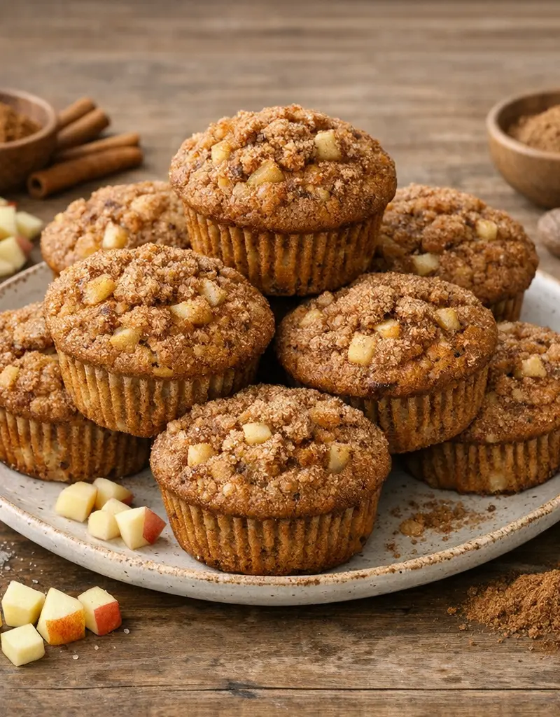 Spiced Apple Muffins prepared dish