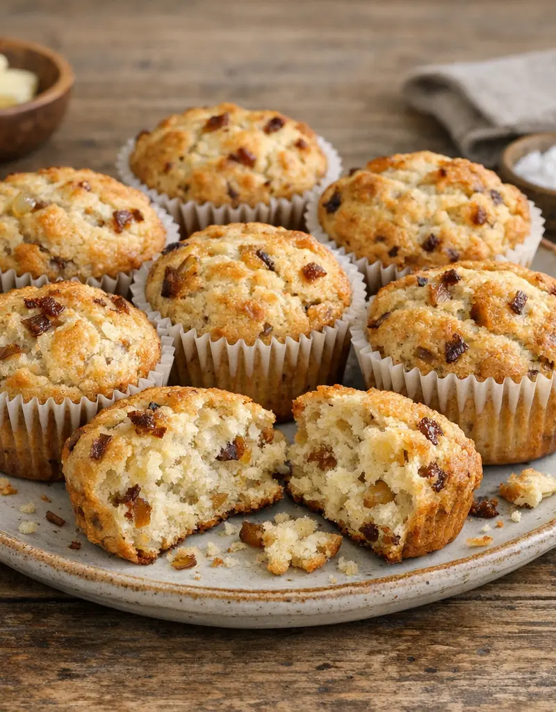 Savory Onion Muffins prepared dish