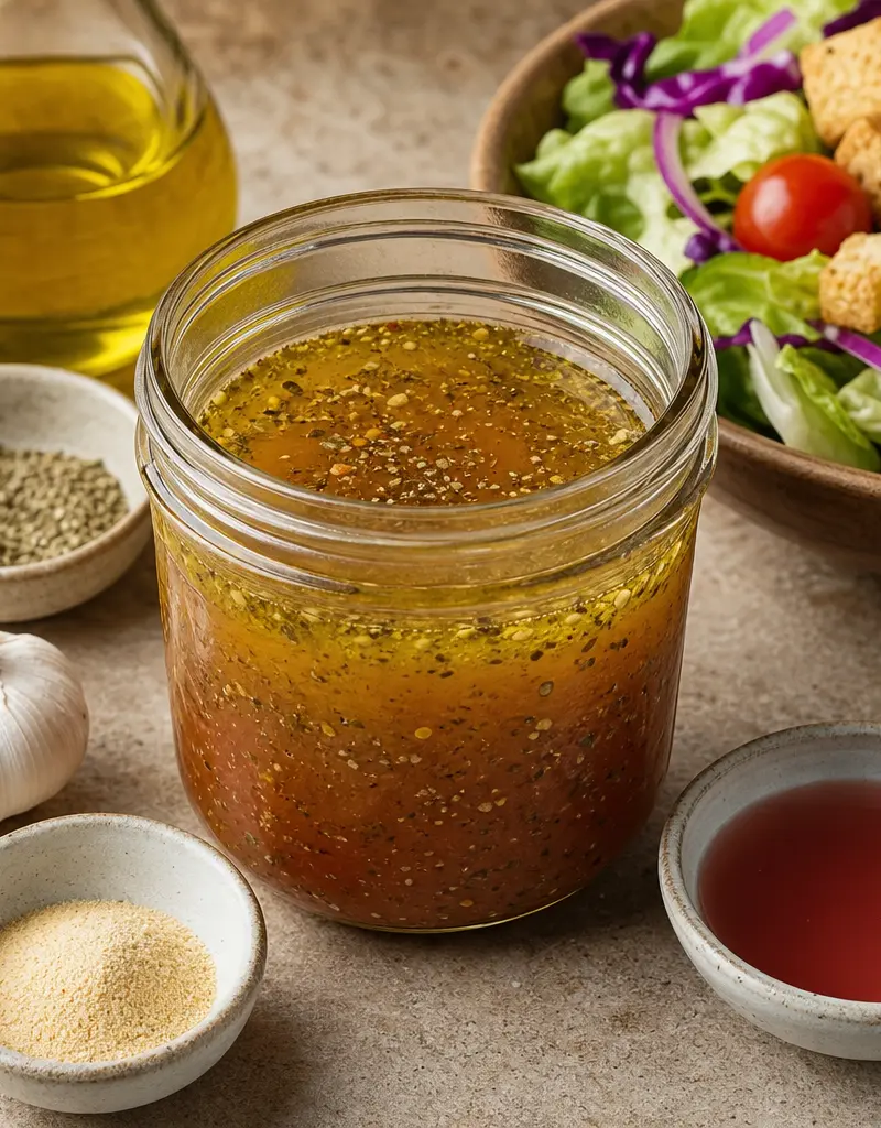 Olive Garden Style Italian Salad Dressing prepared dish