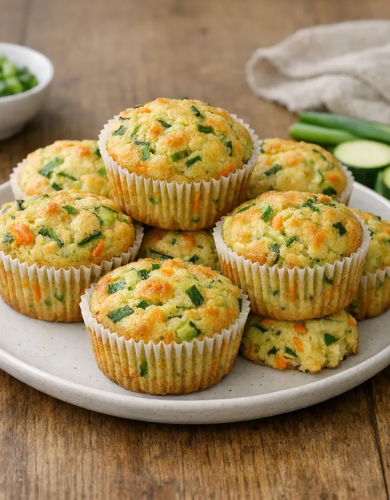 Spring Vegetable Muffins prepared dish