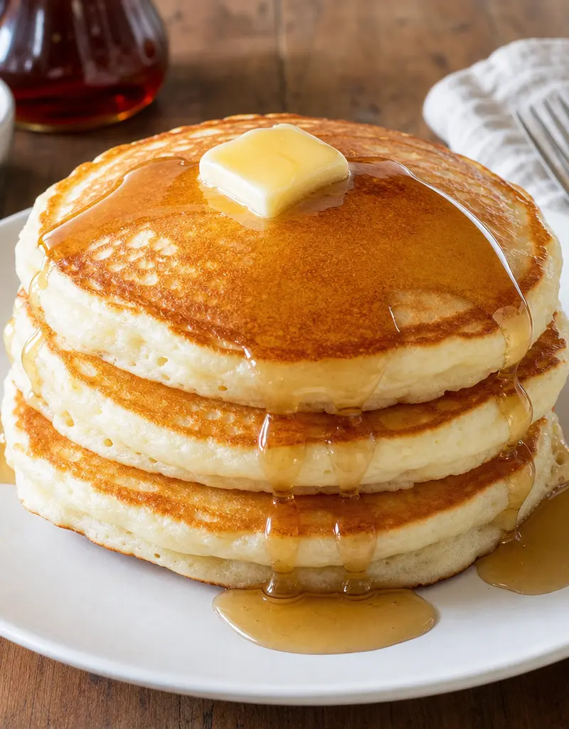 Extra-fluffy Buttermilk Pancakes prepared dish