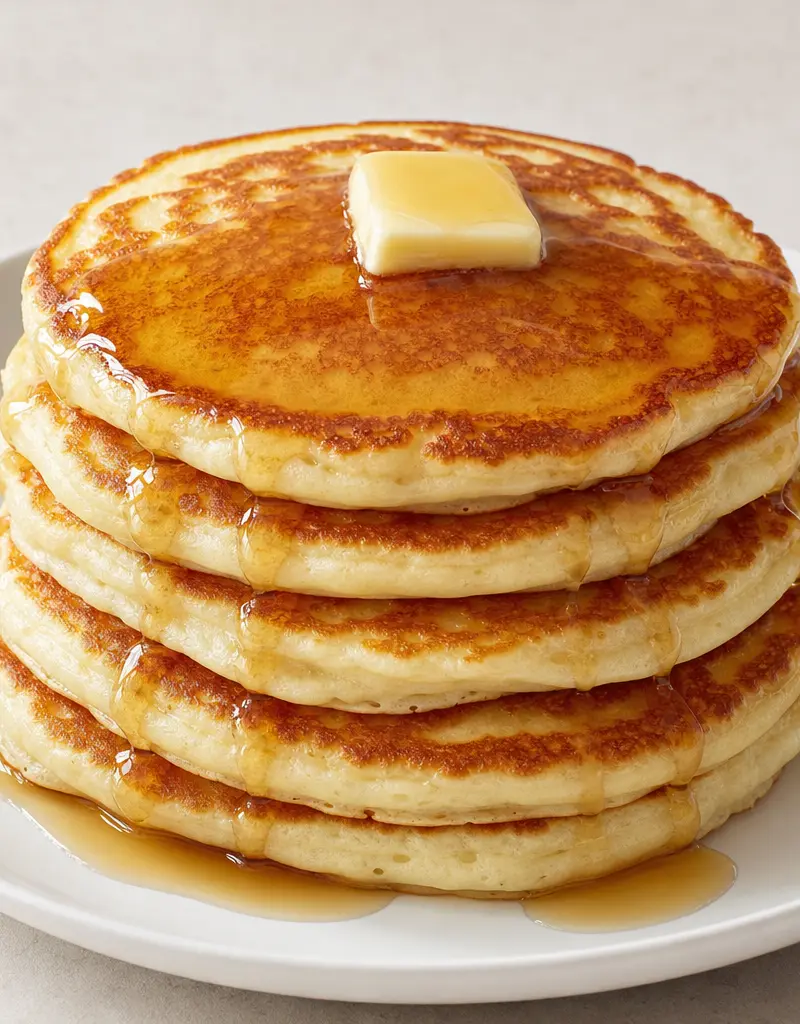 Fluffy Buttermilk Pancakes prepared dish