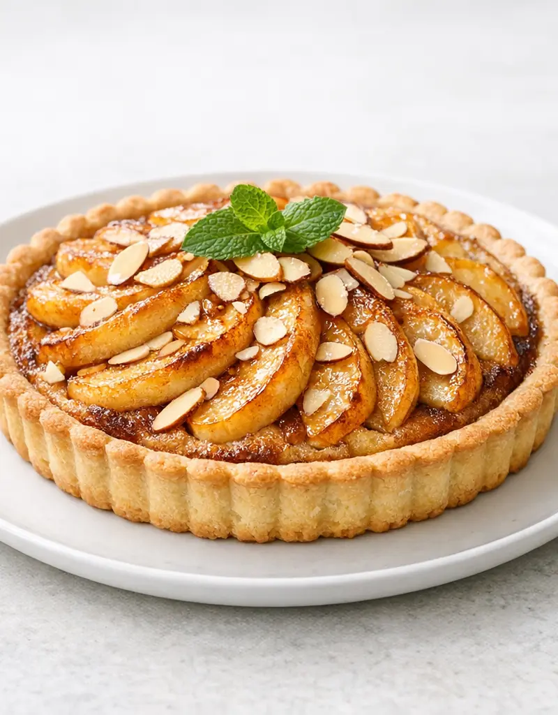 Apple Almond Tart prepared dish