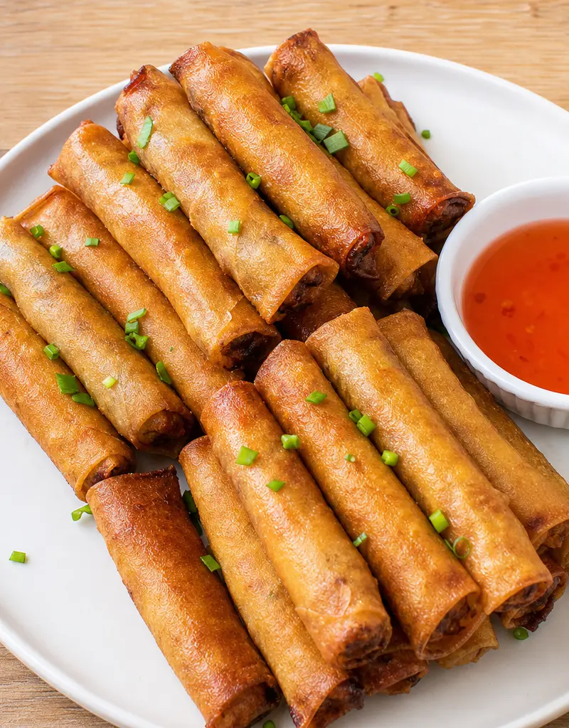 Filipino Pork Lumpia prepared dish