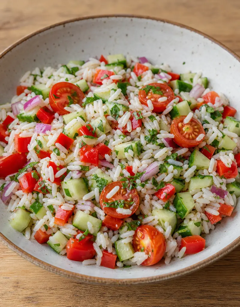 Italian Rice Salad prepared dish