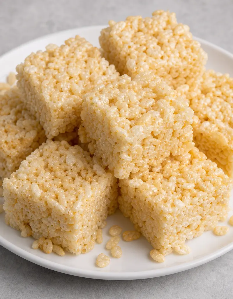 Fat-free Rice Crispy Treats prepared dish