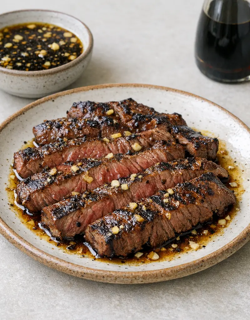 Four-ingredient Steak Marinade prepared dish