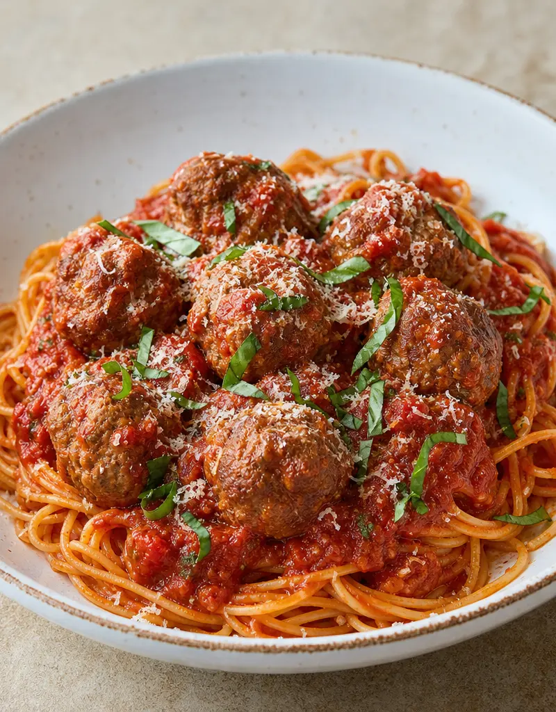 Italian Beef and Pork Meatballs in Marinara prepared dish