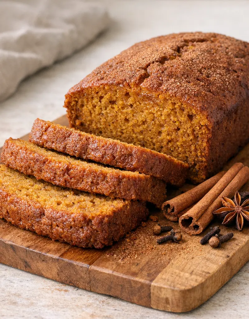 Moist Pumpkin Bread With Spices prepared dish