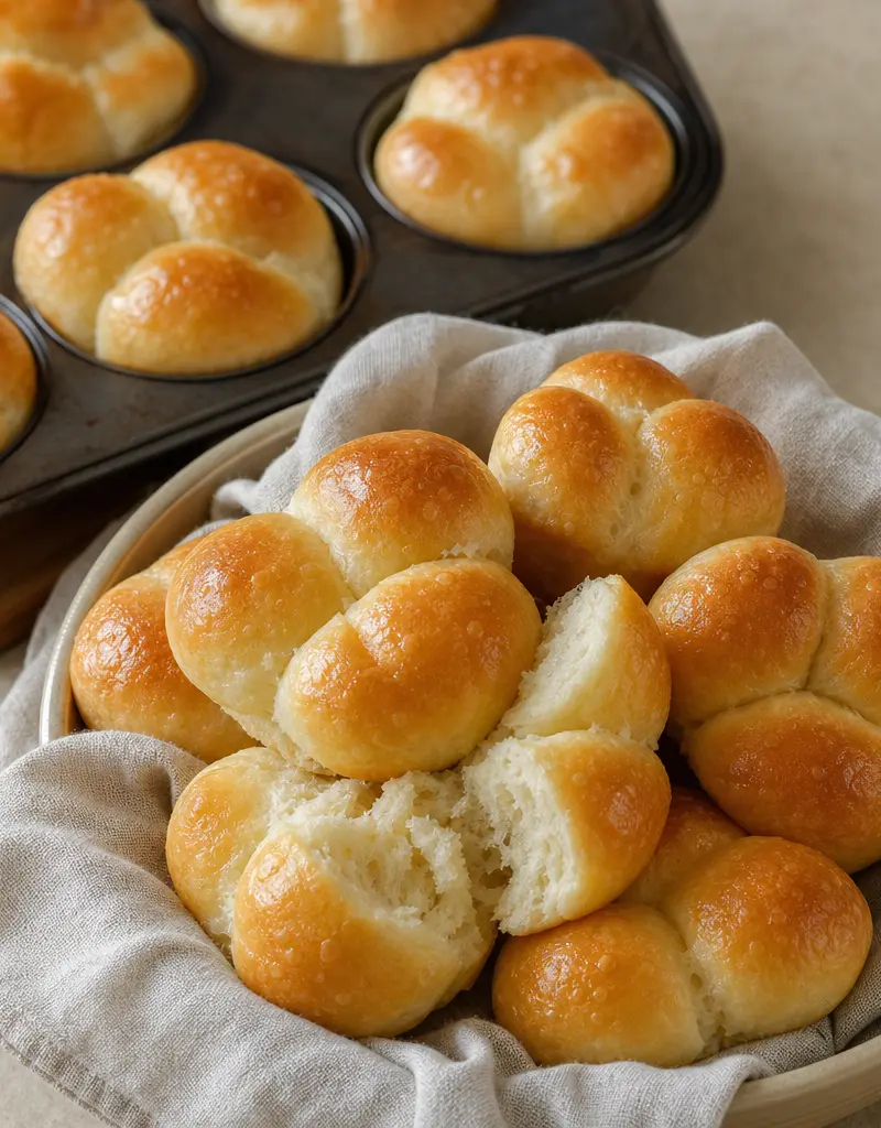 Potato Cloverleaf Dinner Rolls prepared dish